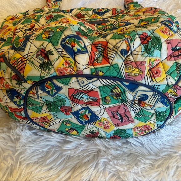 NWT Vera Bradley Cuban Stamps Glenna Shoulder Bag - Picture 11 of 16